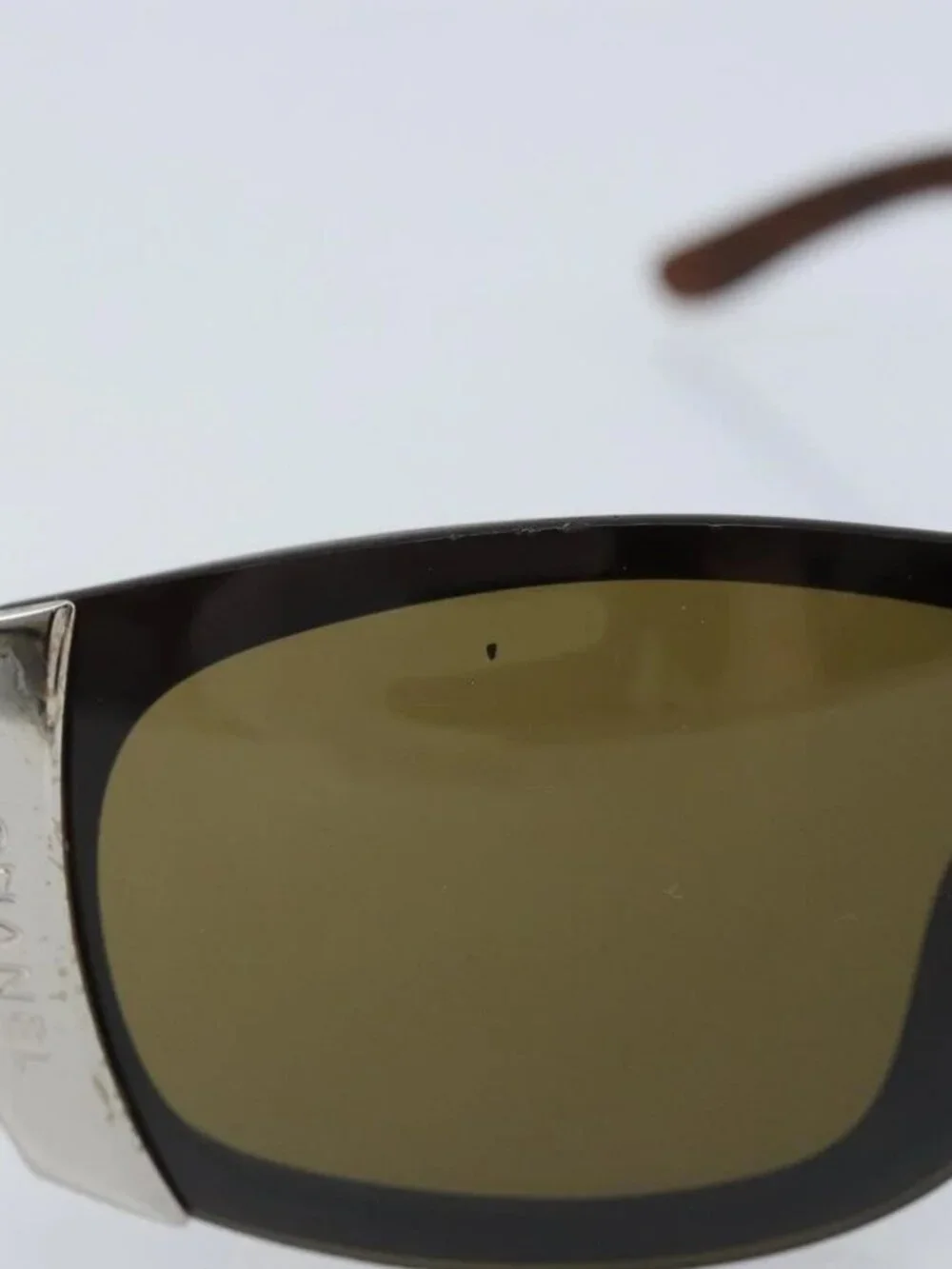 CHANEL Sunglasses plastic Brown CC Auth BA11836
